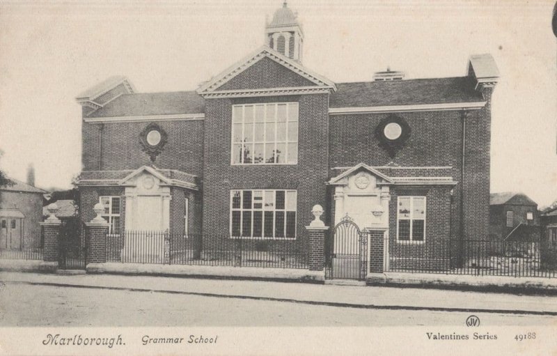 Marlborough Grammar School Wiltshire Rare Old Valentines Postcard