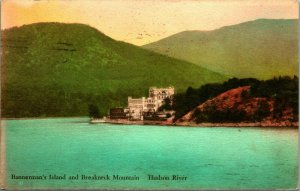 Bannerman Island Breakneck Mountain NY Hudson River Day Line Albertype Postcard