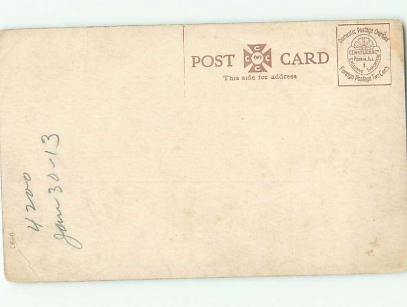 Divided-back RIVER SCENE Peoria Illinois IL AE6808