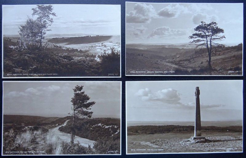 Surrey Collection 4 x HINDHEAD Views c1917 RP Postcards by Judges