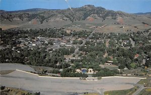 Aerial view of passion play theater area Spearfish SD