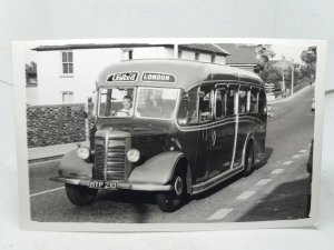 Original Vintage Bus Coach Photo United Bus Coach en Route to London 1950s