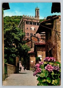 Angelo Piccardi Street Gubbio Italy 4x6 Vintage Postcard 0421