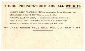 Puzzle Card , Wright's Indian Vegetable Pill Company New York