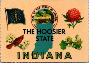 USA The Hoosier State Indiana Vintage Postcard BS21