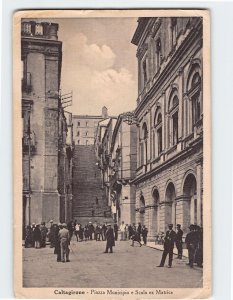 Postcard Piazza Municipio e Scala ex Matrice Caltagirone Italy