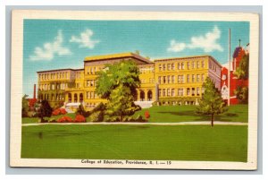 Vintage 1940's Postcard Rhode Island College of Education Providence RI