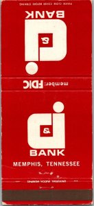 Vintage Matchbook Cover C&I Bank Memphis, Tennessee MB95