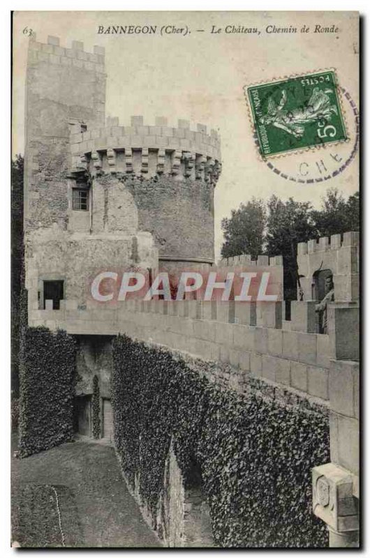 Old Postcard Bannegon Chateau Way Round