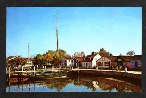 CT MYSTIC Seaport Street CONNECTICUT CONN Postcard PC