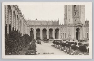 Real Photo PC~PPIE Panama Pacific Worlds Fair Court of Abundance~San Francisco 