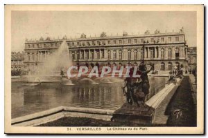 Old Postcard Versailles Chateau seen Park