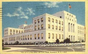 Greensboro, NC USA Post Office 1952 light postal marking on front