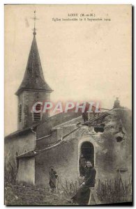 Old Postcard Loisy Church bombed September 8th, 1914 Priest Army Soldiers