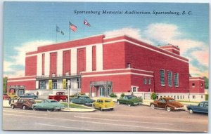 Postcard - Spartanburg Memorial Auditorium - Spartanburg, South Carolina