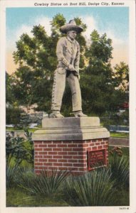 Kansas Dodge City Cowboy Statue On Boot Hill Curteich