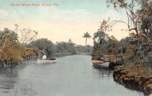 Miami Florida On the Miami River Scenic View Vintage Postcard AA86460