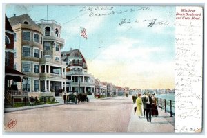 1906 Winthrop Beach Boulevard Crest Hotel Exterior Street Massachusetts Postcard