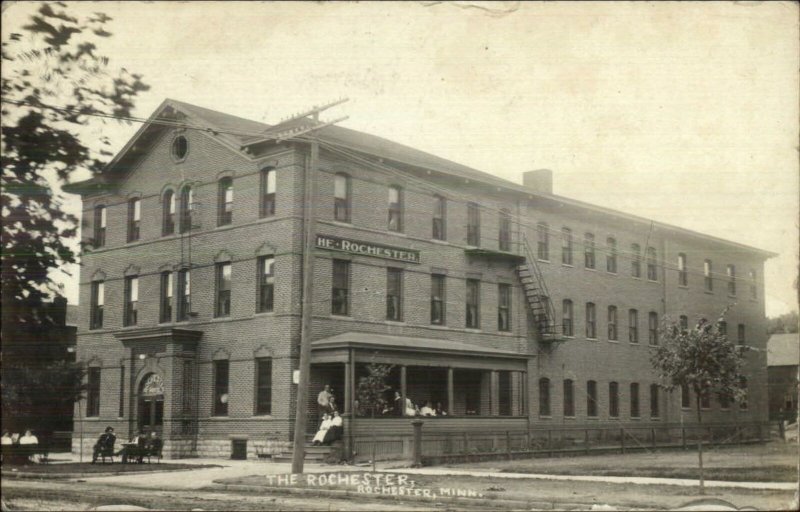 Rochester MN The Rochester Hotel c1910 Real Photo Postcard