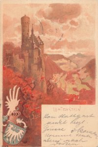 Die Burg Lichtenstein~1899 Heraldry POSTCARD