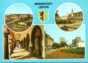 Germany Messestadt Leipzig View From Train Station Market Sachsenplatz and More