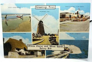 Selsey Bill White Horse Club House West Sands Medmerry Mill Lifeboat Postcard 64