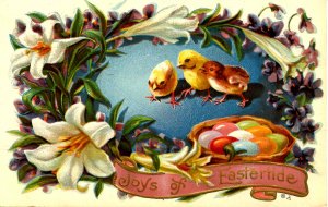 Greeting - Easter. Chicks