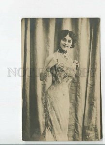 482265 Lina CAVALIERI Italian OPERA Singer JEWELRY Vintage PHOTO postcard