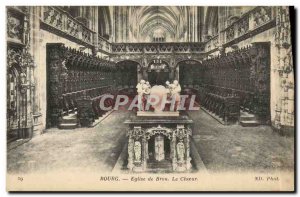 Old Postcard Bourg Brou Church Choir