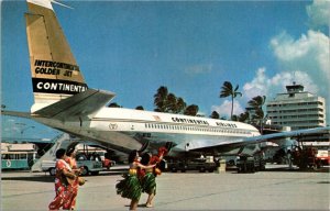 Advertising PC Intercontinental Golden Jet Continental Airlines Honolulu Hawaii