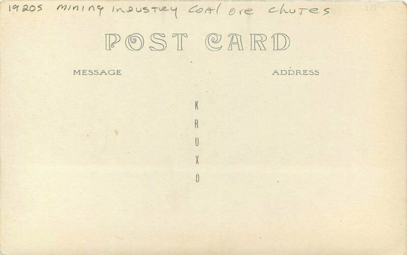 Coal Ore Chutes 1920s Mining Industry RPPC Photo Postcard 6226 