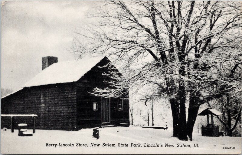 Lincoln's New Salem IL Berry-Lincoln Store New Salem State Park Postcard H10