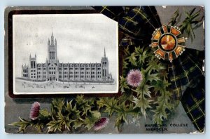 Scotland Postcard Marischal College Aberdeen 1909 Posted Oilette Tuck Art