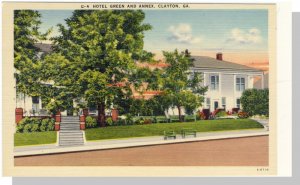 Clayton, Georgia/GA Postcard, Hotel Green/Annex, Near Mint!