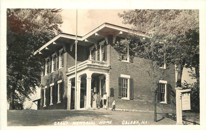 Grant Memorial Home 1940s RPPC Photo Postcard Galena Illinois 11541