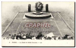 Old Postcard From Paris La Dalle Unknown Soldier Army