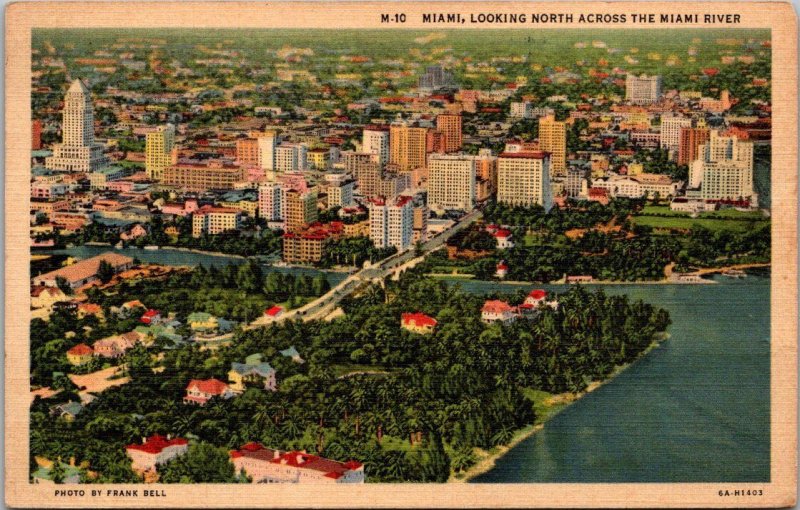 Florida Miami Looking North Across The Miami River 1937 Curteich