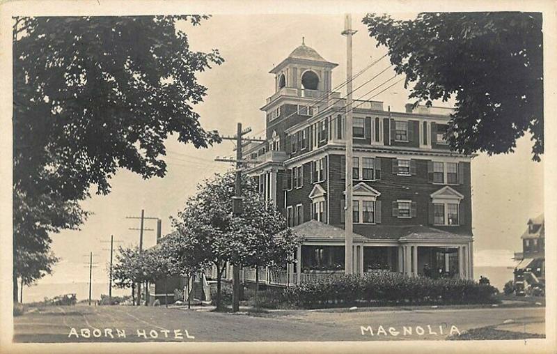 Magnolia MA Acorn Hotel Real Photo Postcard