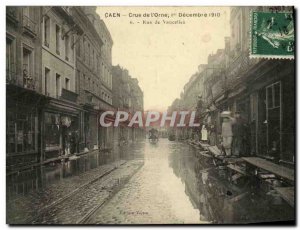Old Postcard Caen Floods December 31, 1925 January 1, 1926 Crue L Orne Street...