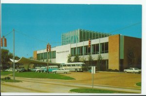 Circa 1960 Greyhound Bus , Broadwater Hotel, Biloxi, Mississippi Postcard