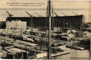 CPA St-NAZAIRE Chantiers et Atelliers de l'Atlantique Le Paquebot... (222370)