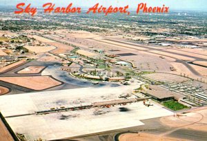 Phoenix AZ Arizona Sky Harbor Airport Postcard