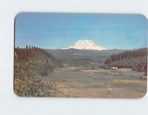 Postcard Mount Rainier And Ohop Valley Washington USA