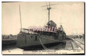 Old Postcard Boat War Arsenal Sidi Abdallah Bizerte Ferryville The Ernest Ren...