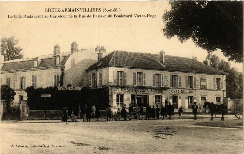 CPA GRETZ-ARMAINVILLIERS - Le Cafe Restaurant au Carrefour (292945)