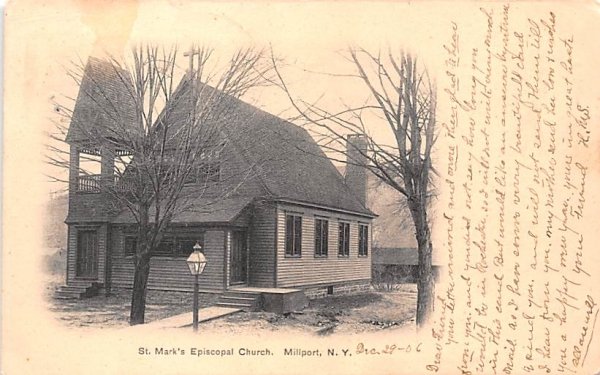 St Mark's Episcopal Church Millport, New York Postcard