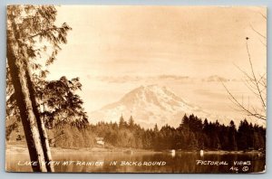 RPPC Mt. Rainier   Washington  Real Photo Postcard  1948