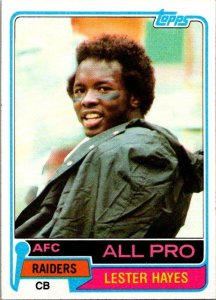 1981 Topps Football Card Lester Hayes Oakland Raiders sk10404