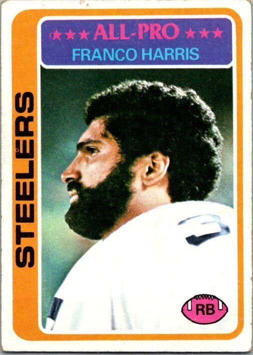 1978 Topps Football Card Franco Harris Pittsburgh Steelers sk7488