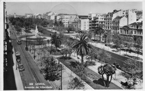 Lot 40  portugal  lisboa lisbon avenida da liberdade tram car real photo